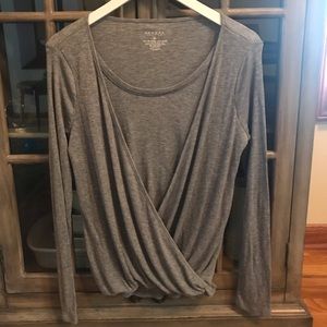 Long sleeve grey blouse